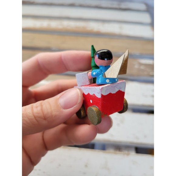 Mini train Angel as is ornament Xmas cart tree - Picture 2 of 7